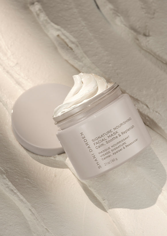 signature nourishing facial mask with top off