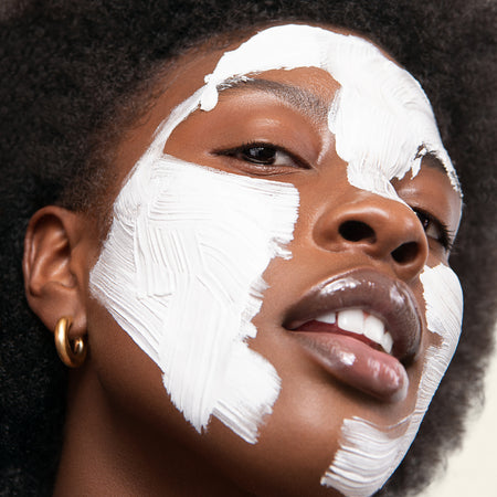 Model wearing Nourishing Facial Mask