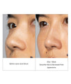 before & after lactic acid serum - smoother skin, decreased pore appearance