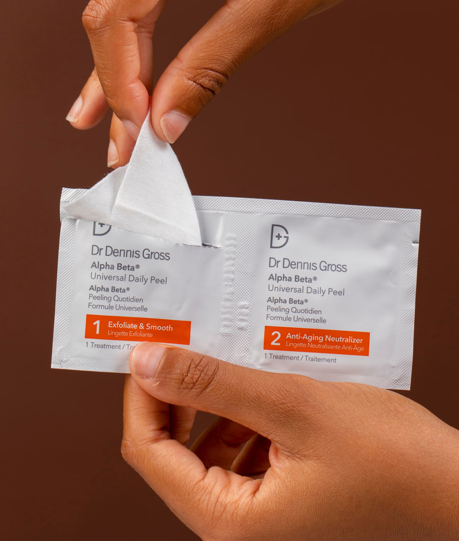 dr. dennis gross alpha beta peel pads original tear open