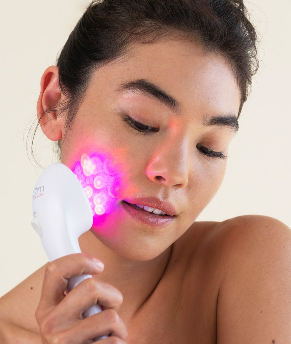 lightstim for acne on model