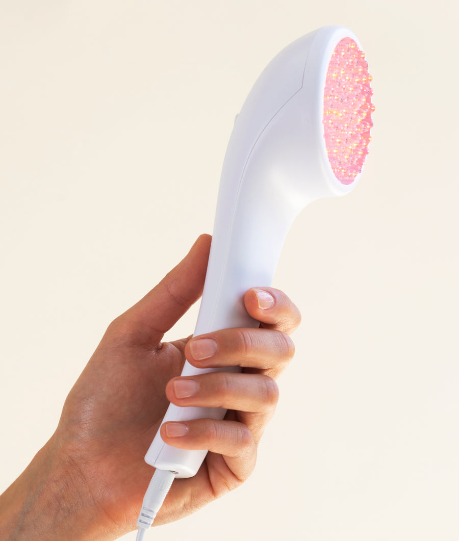 lightstim for wrinkles - on in hand