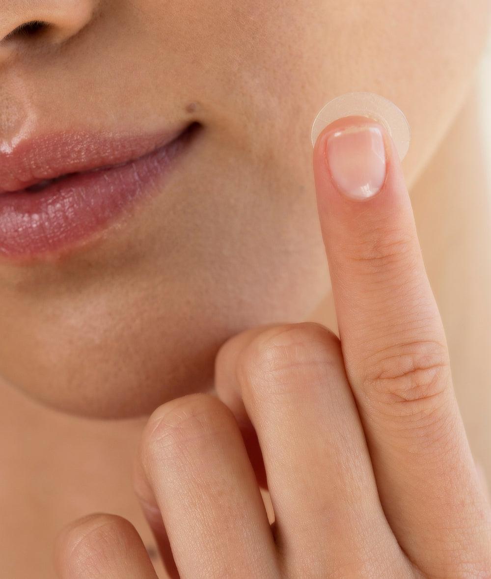 zitsticka microdart pimple patch on finger