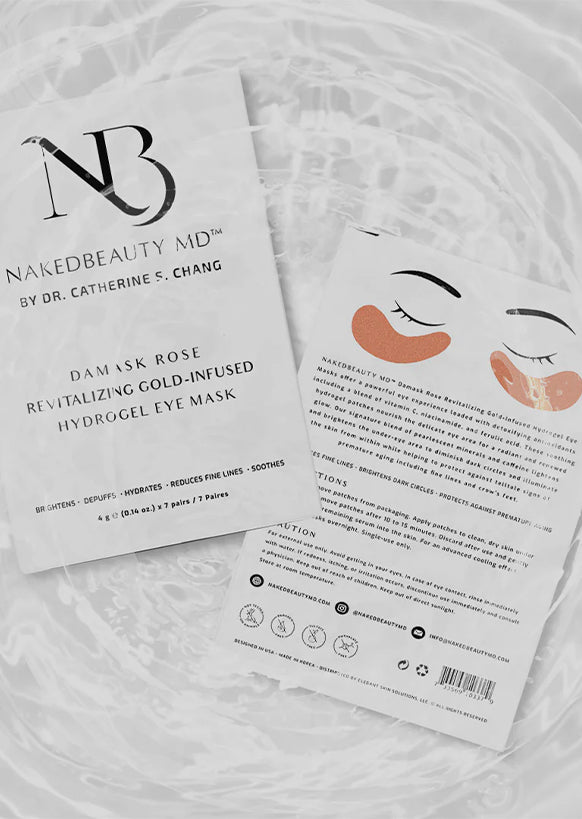 back of naked beauty md eye mask packaging